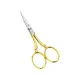 Mini foarfeca de broderie din otel C50 placat cu nichel, manere egale, Premax, colectia Oro, 9cm (3-1/2)
