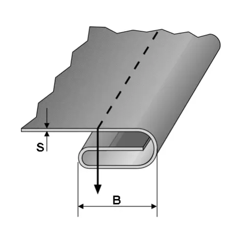 Dispozitiv cu dubla intoarcere inferioara pentru masini liniare simple, ghidaj cu deschidere, materiale medii, iesire 5-10mm