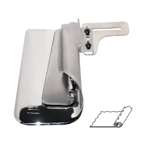 Dispozitiv dubla intoarcere superioara pentru inserarea unui cordon, pentru masini plane cu 1 sau 2 ace, materiale medii/groase, Ø cordon max. 8mm, iesire 18-30mm
