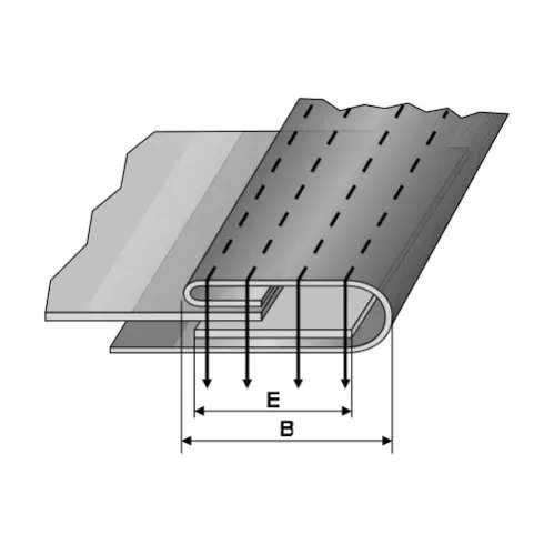 Dispozitiv bordator cu intoarcere superioara, inserat elastic 30-40mm, intrare 90-120mm, iesire 32-42mm