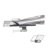 Dispozitiv bordator cu dubla intoarcere, inserat elastic 30-40mm, intrare 90-120mm, iesire 32-42mm