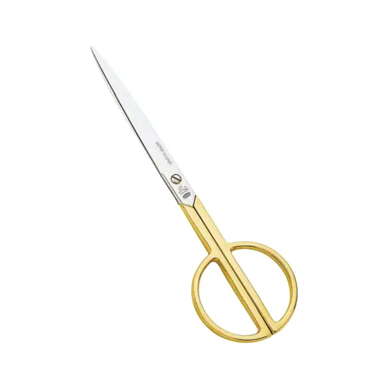 Foarfeca de taiat hartie, din otel carbon C50 nichelat, manere egale, Premax, colectia Classica, 23cm (9″)