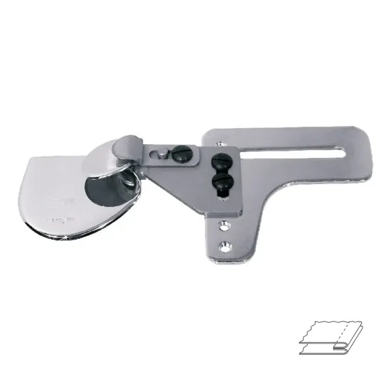 Dispozitiv dublu reglabil pentru asamblat doua foi, materiale subtiri, pentru masini de cusut plane, iesire 8mm
