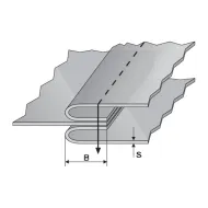 Dispozitiv dublu pentru guler camasi, dreapta, materiale medii, pentru masini de cusut plane, iesire 6mm