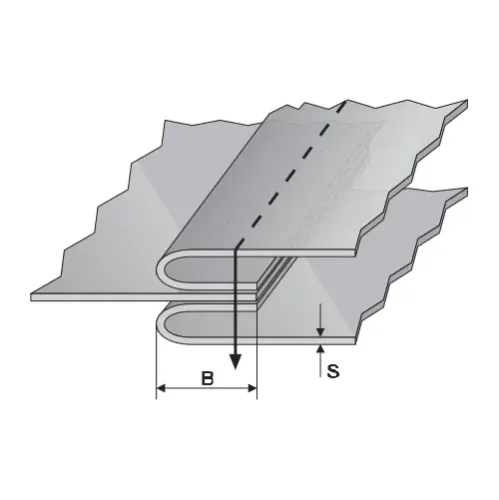 Dispozitiv dublu pentru guler camasi, dreapta, materiale medii, pentru masini de cusut plane, iesire 6mm
