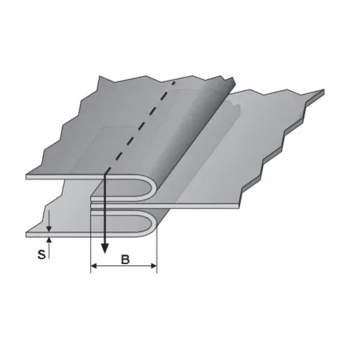 Dispozitiv dublu pentru guler camasi, stanga, materiale medii, pentru masini de cusut plane, iesire 6mm