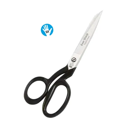 Foarfeca de croitorie din otel carbon C50 nichelat, manere inegale, pentru mana stanga, Premax, colectia Classica, 20cm (8″)