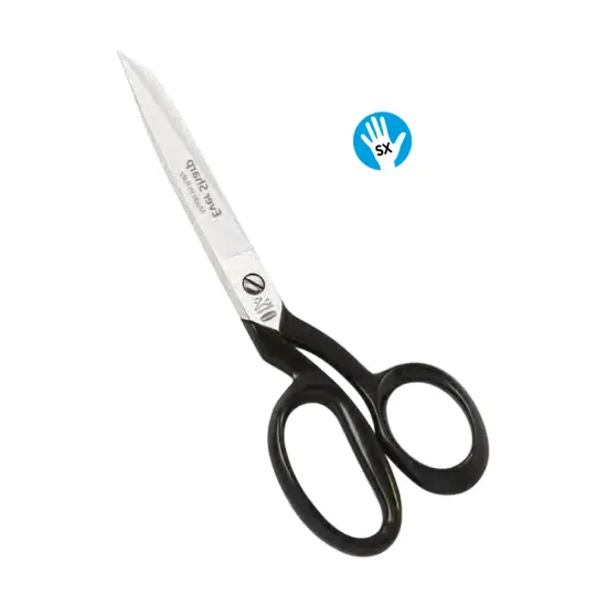 Foarfeca de croitorie din otel carbon C50 nichelat, manere inegale, pentru mana stanga, Premax, colectia Classica, 20cm (8″)