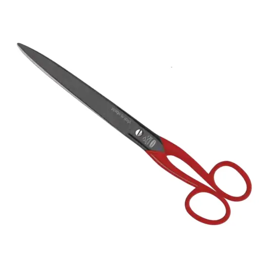 Foarfeca pentru tapiterie, lame acoperite cu teflon, din otel carbon C50 nichelat, manere egale, Premax, colectia Classica, 25,5cm (10″)