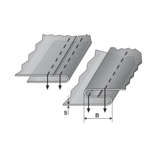 Dispozitiv pentru camasi, materiale subtiri, pentru masini de cusut plane cu 2 ace, iesire 10mm