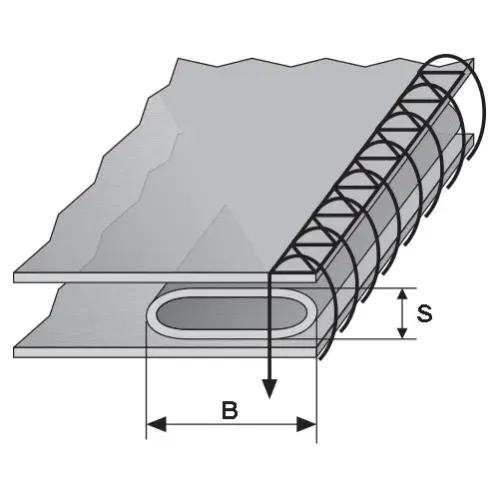 Dispozitiv reglabil pentru introdus banda, materiale medii, pentru masini de surfilat, latime banda 7-10mm