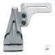 Dispozitiv cu dubla pliere pentru inserat elastic, materiale medii, pentru masini de cusut plane cu 1 ac, intrare 25-65mm, pliere inferioara 8-25mm, pliere superioara 5-13mm, latime elastic 6-23mm