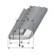Dispozitiv cu dubla pliere pentru inserat elastic, materiale medii, pentru masini de cusut plane cu 1 ac, intrare 25-65mm, pliere inferioara 8-25mm, pliere superioara 5-13mm, latime elastic 6-23mm