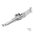 Dispozitiv pentru coaserea decolteului la tricouri polo, materiale medii, pentru masini de cusut plane cu 2 ace, intrare 20-25mm, iesire 8-10mm