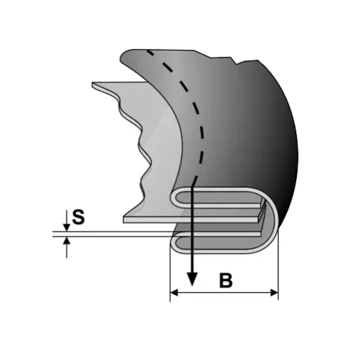 Dispozitiv cu dubla intoarcere pentru masini simple cu 1 ac, grosime material 2mm, intrare 30mm, iesire 8mm