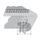 Dispozitiv bordator tip colaret cu dubla intoarcere superioara decalata, pentru masini industriale de cusut plane, intrare 22-57mm, 7.5-24mm, grosime material 1.2-3mm