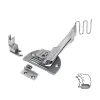 Dispozitiv set (+placa, transportor, piciorus) cu intoarcere dubla superioara pentru masini simple cu 1 ac, grosime material 1.5mm, intrare 20-40mm, iesire 6-15mm