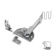 Dispozitiv set (+placa, transportor, piciorus) cu intoarcere dubla superioara pentru masini simple cu 1 ac, grosime material 1.5mm, intrare 20-40mm, iesire 6-15mm