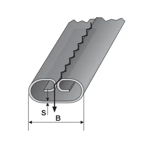Dispozitiv pentru gaici, materiale groase, pentru masini de cusatura ascunsa, iesire 8-15mm