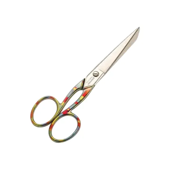 Foarfeca de cusaturi de uz casnic si profesional din otel carbon fin placat cu nichel, manere egale, Premax, colectia Omnia, 15cm (6")