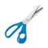 Foarfeca de croitorie din fonta roz, lame zimtate pentru taiere zig-zag, manere inegale, Premax, colectia Omnia, 19cm (7-1/2″)