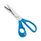 Foarfeca de croitorie din fonta roz, lame zimtate pentru taiere zig-zag, manere inegale, Premax, colectia Omnia, 19cm (7-1/2″)