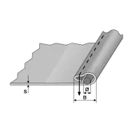 Dispozitiv dubla intoarcere superioara pentru inserarea unui cordon, pentru masini simple plane, materiale medii, Ø cordon max. 2.5mm, iesire 6mm