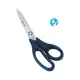 Foarfeca de croitorie multifunctionala din otel inoxidabil, cu sistem de auto strangere cu inel, manere inegale, pentru mana stanga, Premax, 22cm (8-3/4″)