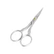 Foarfeca de broderie din otel carbon placat cu nichel mat sablat, manere egale, Premax, colectia Croma, 9cm (3-1/2)