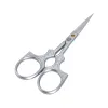 Foarfeca de broderie din otel carbon placat cu nichel mat sablat, manere egale, Premax, colectia Croma, 9cm (3-1/2")