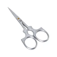 Foarfeca de broderie din otel carbon placat cu nichel mat sablat, manere egale, Premax, colectia Croma, 9cm (3-1/2")