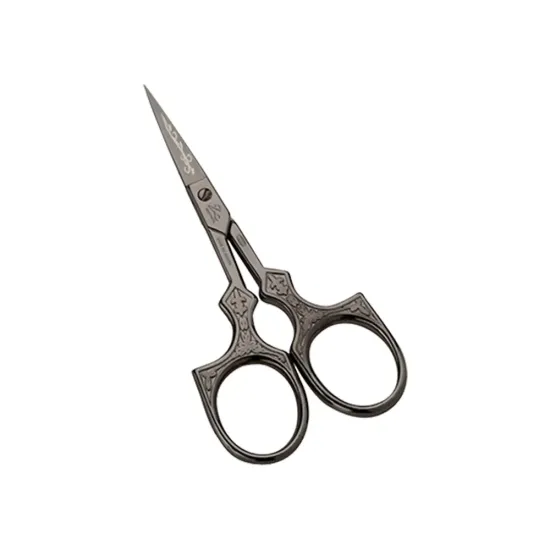Foarfeca de broderie din otel C50 cu continut ridicat de carbon, manere egale, Premax, colectia Arabesque, 9cm (3-1/2)