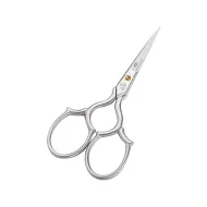Foarfeca de broderie din otel carbon placat cu nichel mat sablat, manere egale, Premax, colectia Croma, 9cm (3-1/2")