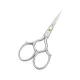Foarfeca de broderie din otel carbon placat cu nichel mat sablat, manere egale, Premax, colectia Croma, 9cm (3-1/2)