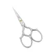 Foarfeca de broderie din otel carbon placat cu nichel mat sablat, manere egale, Premax, colectia Croma, 9cm (3-1/2)