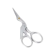 Foarfeca de broderie din otel carbon placat cu nichel mat sablat, manere egale, Premax, colectia Croma, 9cm (3-1/2")