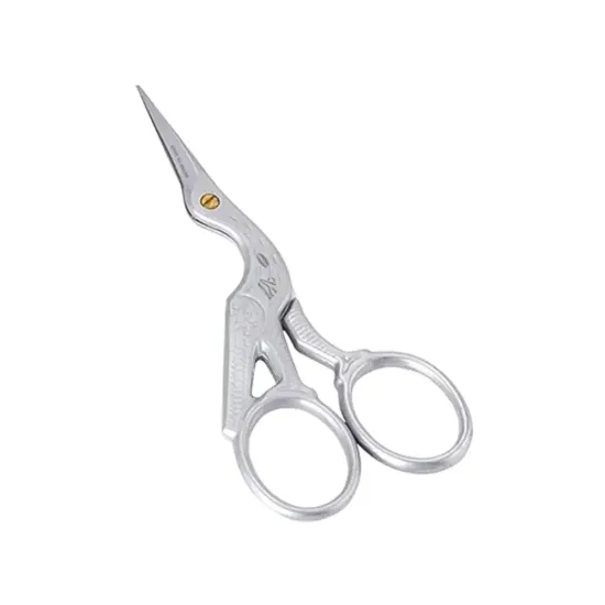 Foarfeca de broderie din otel carbon placat cu nichel mat sablat, manere egale, Premax, colectia Croma, 9cm (3-1/2")