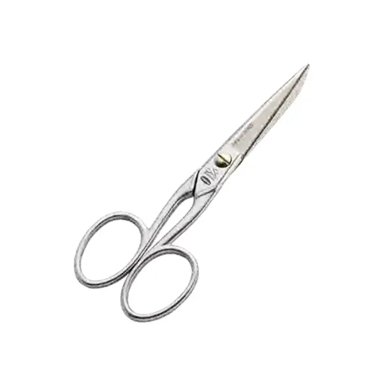 Foarfeca de cusaturi de uz casnic si profesional din otel carbon placat cu nichel mat sablat, manere egale, Premax, colectia Croma, 11.5cm (4-1/2")