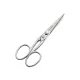 Foarfeca de cusaturi de uz casnic si profesional din otel carbon placat cu nichel mat sablat, manere egale, Premax, colectia Croma, 11.5cm (4-1/2")