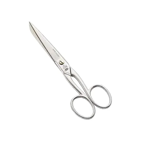 Foarfeca de cusaturi de uz casnic si profesional din otel carbon placat cu nichel mat sablat, manere egale, Premax, colectia Croma, 15cm (6")