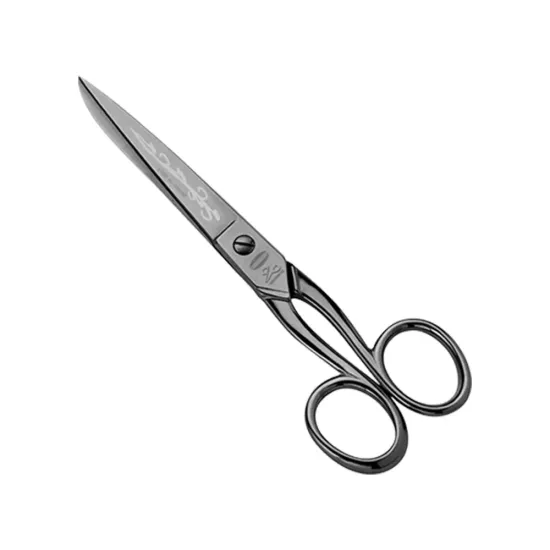 Foarfeca de de cusaturi de uz casnic si profesional din otel C50 cu continut ridicat de carbon, manere egale, Premax, colectia Arabesque, 15cm (6")