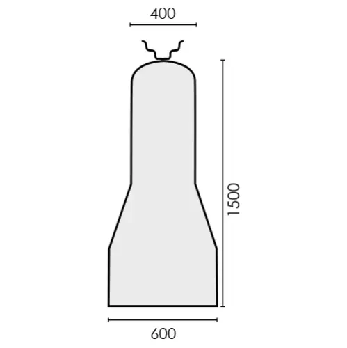 Husa DOB pentru masa de calcat, snur de prindere la varf, terilena, 1.500x600x400mm, albastru