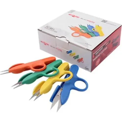Forfecuta tip ciupitoare pentru ate, manere din plastic, diverse culori, Golden Eagle, 10.8 cm - set 12 buc