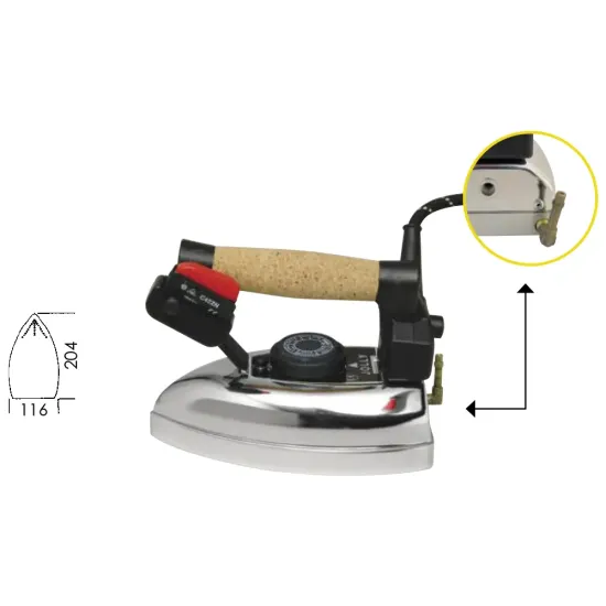 Fier de calcat electric cu aburi cu carena perforata JOLLY, 800W, 204x116mm, 1.75 kg