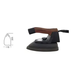 Fier de calcat electric cu aburi TECHNE T5 BLACK, 800W, 205x119mm, 1.85 kg