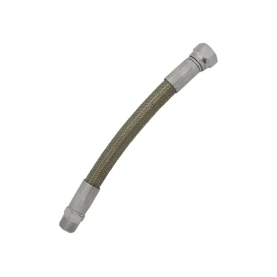 Furtun flexibil din PTFE cu invelis din otel inoxidabil impletit, lungime 300mm, Ø 19mm, M.F. 3/4"