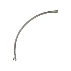 Furtun flexibil din PTFE cu invelis din otel inoxidabil-terilena impletit, lungime 1000mm, Ø 13mm, M.F. 1/2"