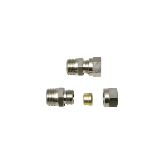 Racord pentru tevi de cupru, filet M. 3/8", Ø 8mm