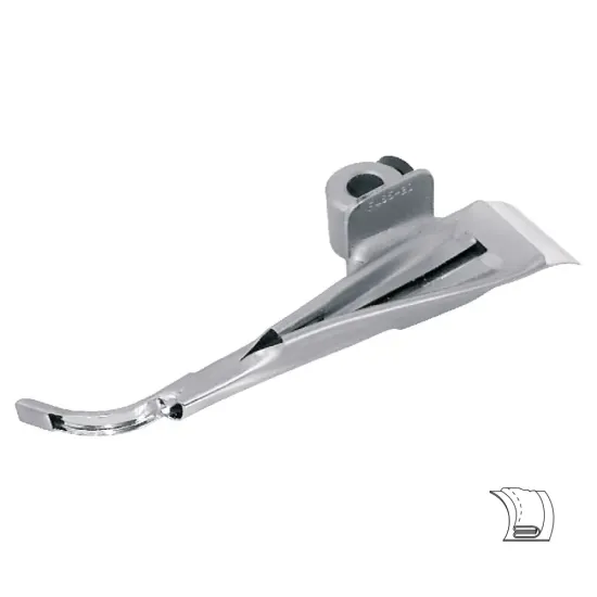 Dispozitiv pentru aplicarea unei benzi acoperite, materiale medii, pentru masini de cusut industriale cu 1 ac, intrare 20mm, iesire 6mm