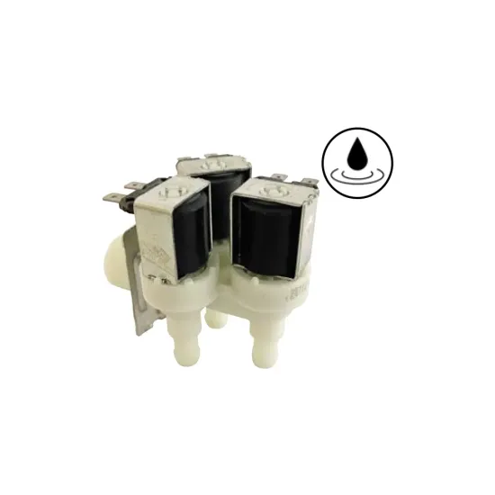 Electrovalva pentru apa ELBI cu 3 stuturi unghiulare pentru furtun, 24V, 3/4"M, Ø 12mm